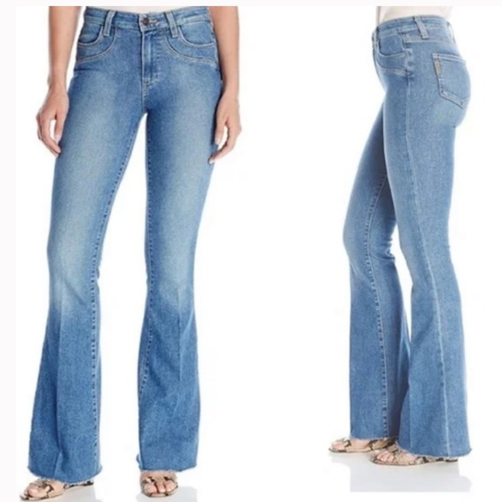 Size 28 Paige High Rise Bell Cannon Jeans.